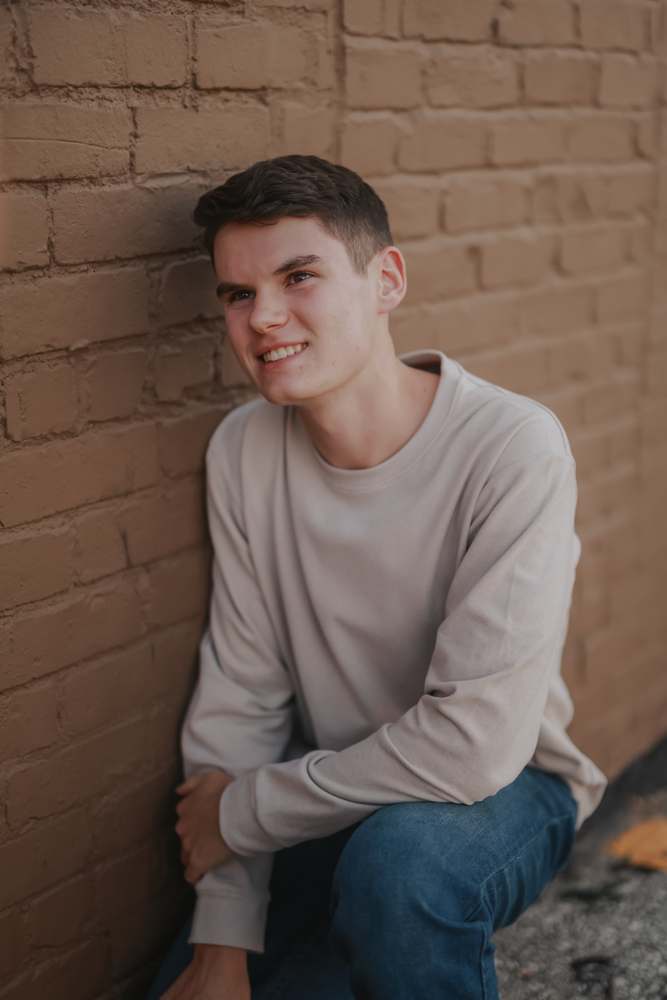 In the warm alley light